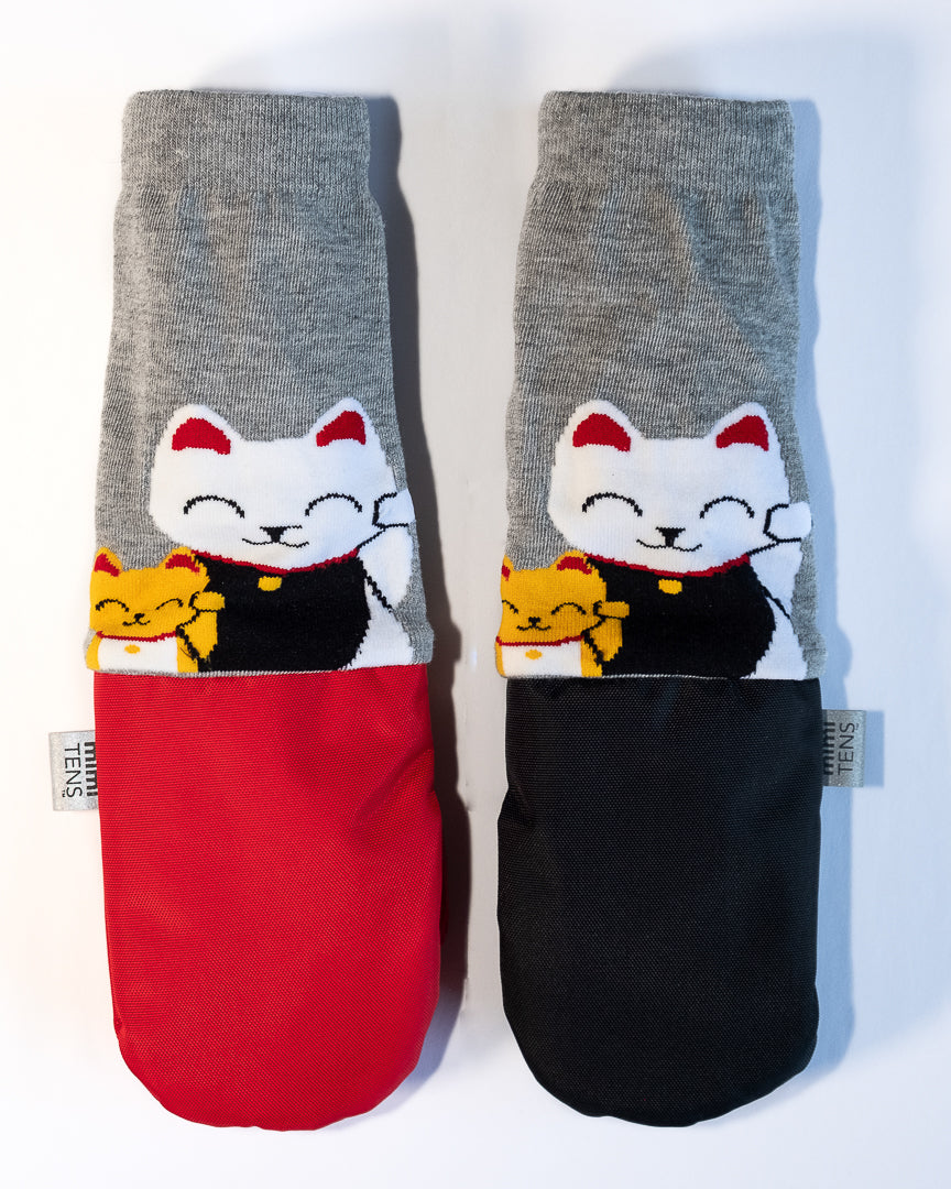 BOOTIES - LUCKY CAT RED or BLACK